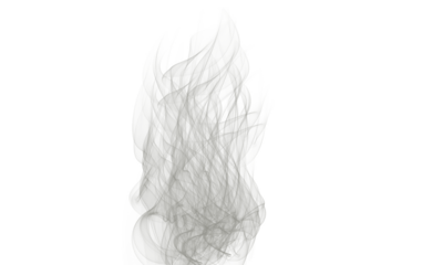 Wispy smoke rising isolated on transparent background