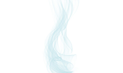 Abstract flowing light trails isolated on transparent background