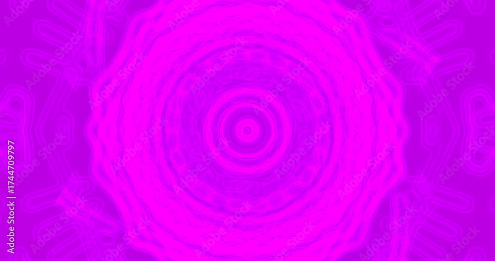 Wall mural vivid pink tunnel loop displays a dynamic and seamless animation. the swirling pattern captivates th