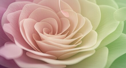 Softly lit rose with pastel petals ideal for romantic backgrounds