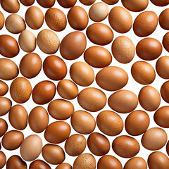 Abundant eggs tightly packed creating a warm and natural brown pattern