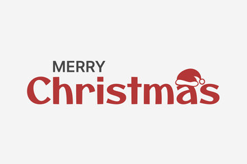 Elegant Merry Christmas Brand Font with Santa Hat for Minimalist Card Design