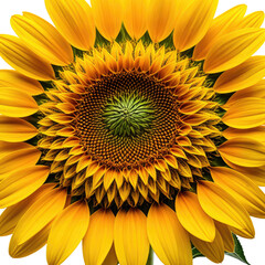 Sunflower Close-up of a bright yellow flower with spiraling center detail