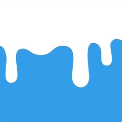 White Melt Drips. Flowing Milk or Yogurt Liquid Vector Background