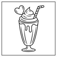 Delicious Milkshakes Coloring Pages