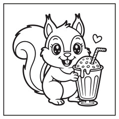 Delicious Milkshakes Coloring Pages