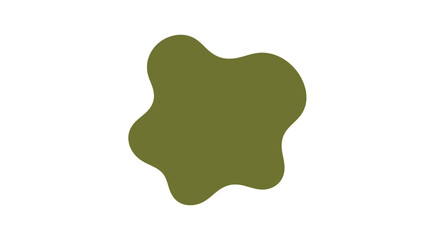 Organic form in olive green creating a natural aesthetic for design applications