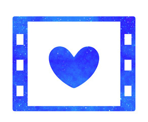 青い星空｜ハートマークのフィルム映画