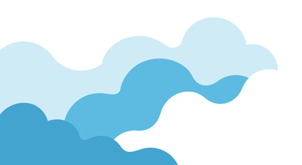 Stylized atmospheric vector illustration featuring soft pastel color cloudscape theme art