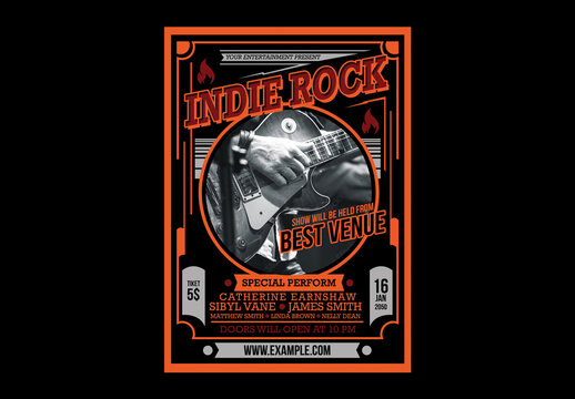 Indie Rock Flyer Tamplate