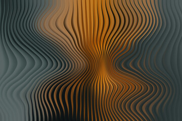 Copper swirl pattern with smooth curving lines and luminous metallic gradient background