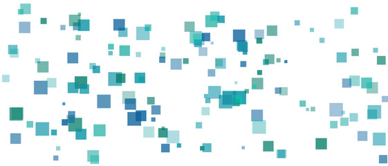 Abstract Background with Randomly Distributed Blue Green Squares Creating a Modern and Dynamic Visual Composition Ideal for Presentations and Web Design