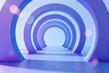 Abstract tunnel with concentric arches