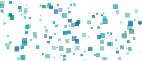 Abstract Composition of Teal and Blue Squares on a White Background Modern and Minimalist Design Suitable for Various Creative Projects