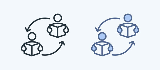 Peer To Peer Multiple Style Icon Collection