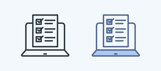 Online Quiz Multiple Style Icon Collection