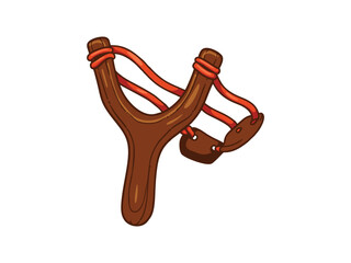 vector illustration of a slingshot with a white background