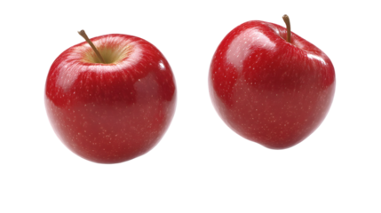 Red apple highlights organic fruit quality isolated on white