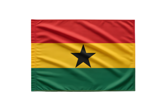 Bold representation of the Ghanaian flag, a symbol of national pride, ideal for patriotic designs and cultural celebrations
