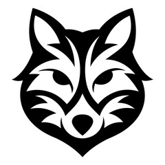 Modern geometric wolf logo design