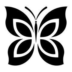 Butterfly Minimalist and Simple Silhouette