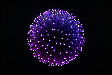 Abstract glowing sphere with radial lines