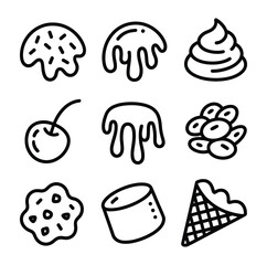 Sweet treats and toppings dessert food