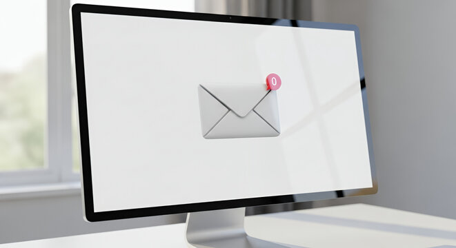 Inbox Zero Email Notification on Tablet Screen