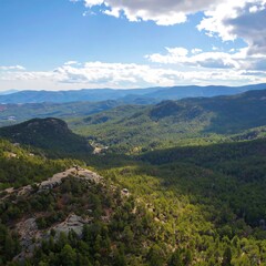 Fototapeta premium Mountainous landscape panorama