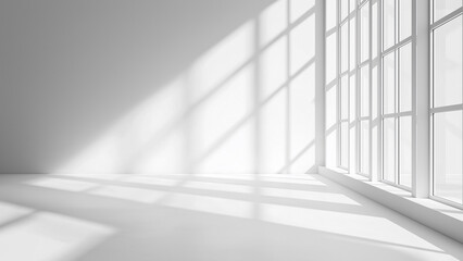 A completely white, empty room