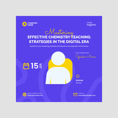 Eye-catching webinar ad vector, high contrast palette, optimized for reach and clicks online.
