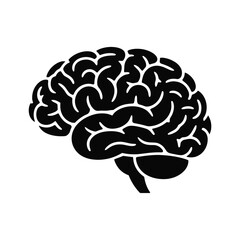 Stylized silhouette of a human brain