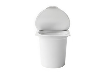 Open yogurt cup isolated on transparent background, a healthy and delicious snack