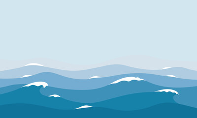 Vector Design pastel color sea wave background