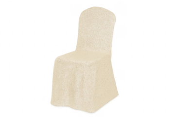 Beige chair cover for wedding or banquet event