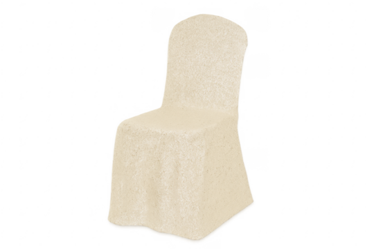 Beige chair cover for wedding or banquet event