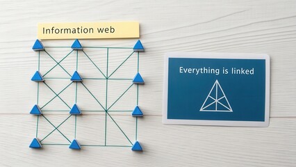 Conceptual representation of network connections and interlinked information structures for communication and organization