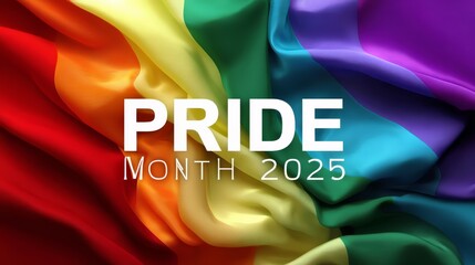 Bright and Colorful Fabric Background to Honor Pride Month 2025