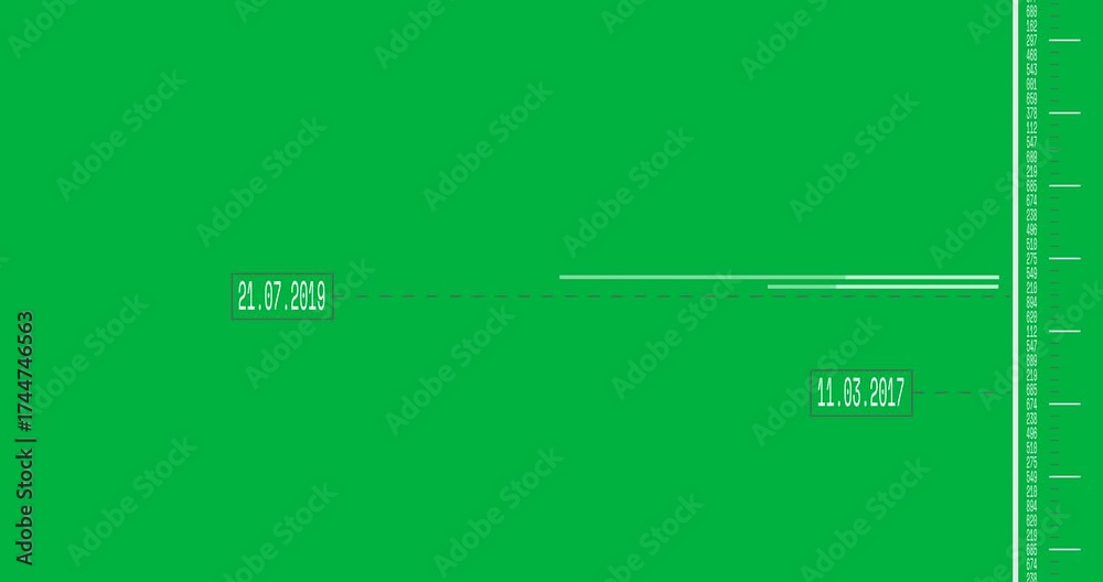 Wall mural animation of moving diagrams and numbers on black background