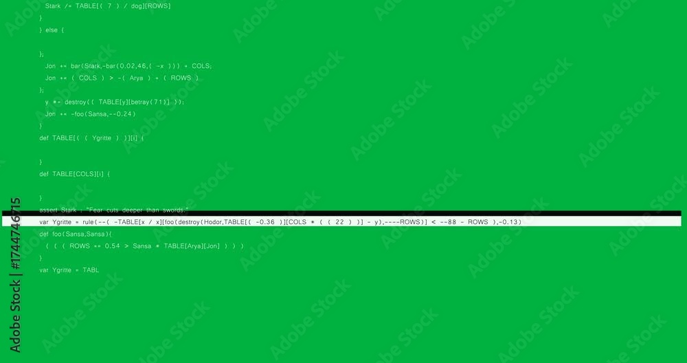 Wall mural animation of data processing on black background