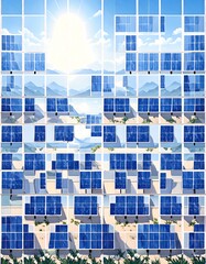 Solar panels landscape