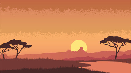 Sunset Dreams of the Savanna