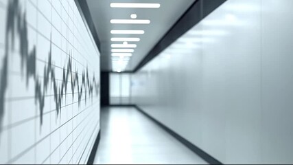 Modern Office Corridor With Wall Charts - Footage Video - Powered by Adobe
