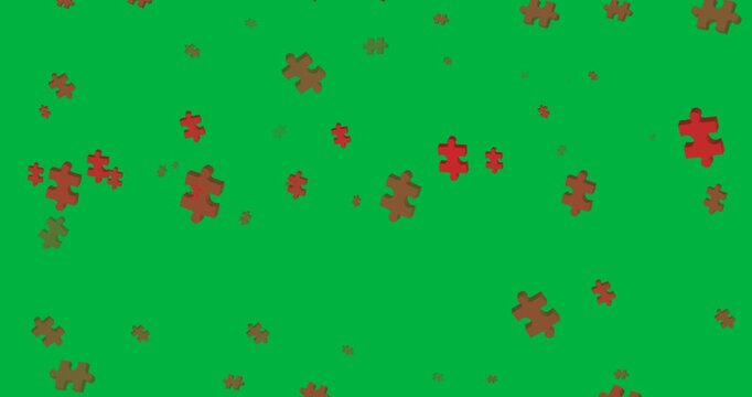 Red icon graphic for National Puzzle Day on a black background.