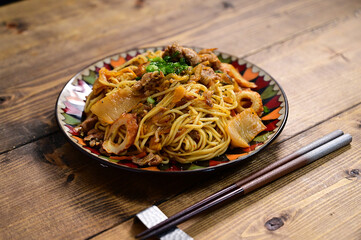 ちくわ入りキムチ焼そば