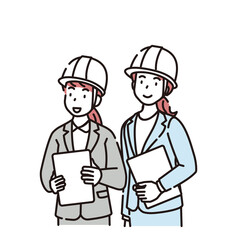建築　工事　女性　視察　ゼネコン　管理職