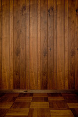 木製の壁と床