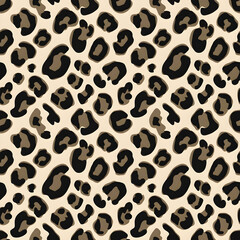 Seamless pattern of elegant leopard skin texture, modern vector style