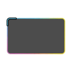Fototapeta premium Vibrant Neon Illuminated Rectangular Blank Frame