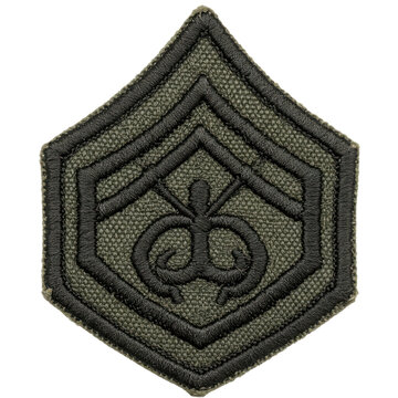 US Army Sergeant Major or Command Senior Enlisted Rank Insignia Patch on fabric isolated PNG with Transparent Background
